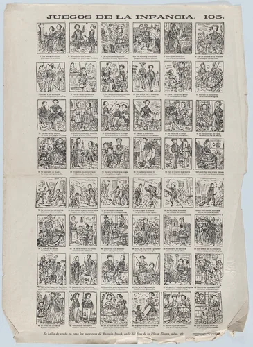 A childrens game by Antonio Bosch, print, 1855-1865
