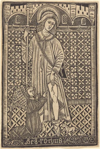 Saint Roche by Master of the Cologne Arms, print, 1480