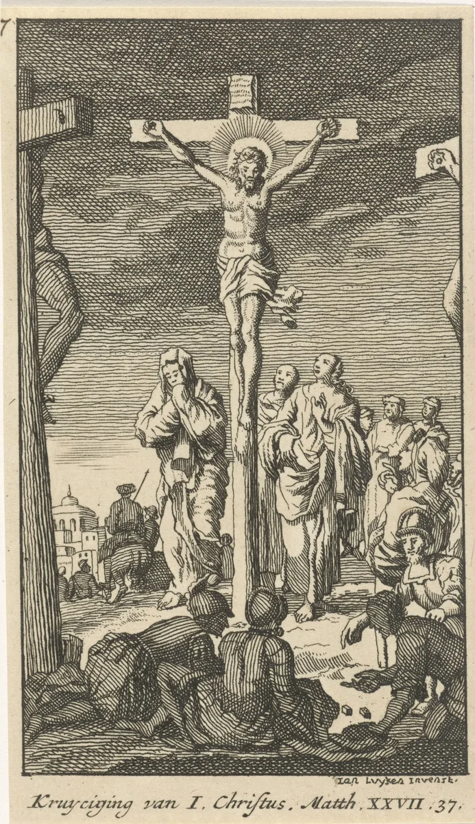 Kruisiging van Christus by anonymous, print, 1720