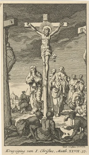 Kruisiging van Christus by anonymous, print, 1720