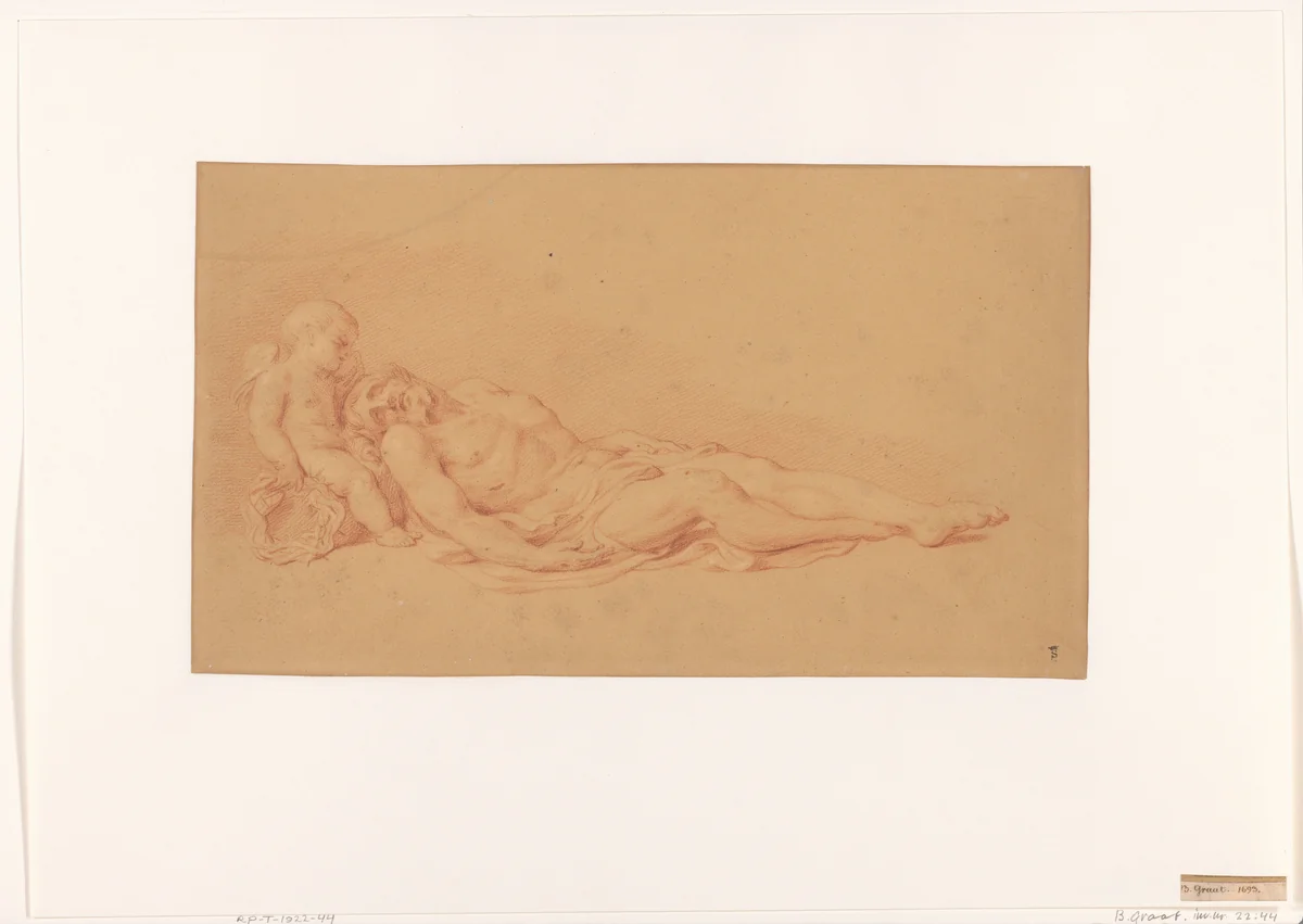 Het lichaam van Christus by Barend Graat, drawing, 1693