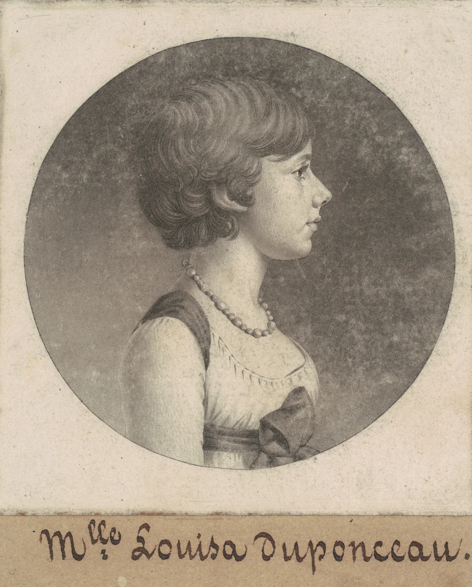 Louisa DuPonceau by Charles B. J. Févret de Saint-Mémin, print, 1798-1803