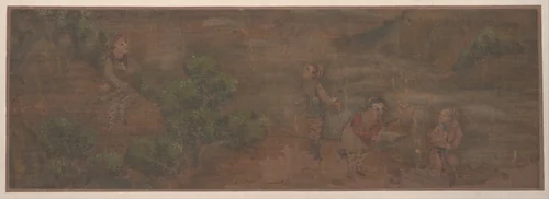 Landscape Painting of Figure in Woodland Setting by Unidentified Artist, painting, 1644-1911