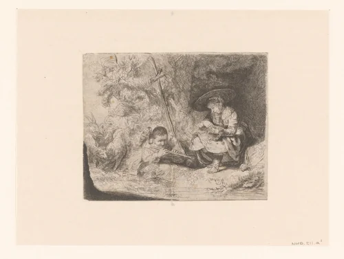 The flute player ('Het Uilenspiegeltje') by anonymous, print, 1642