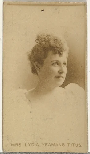 Mrs. Lydia Yeamans Titus, from the Actors and Actresses series (N145-8) issued by Duke Sons & Co. to promote Duke Cigarettes by W. Duke, Sons & Co., photograph, 1890-1895