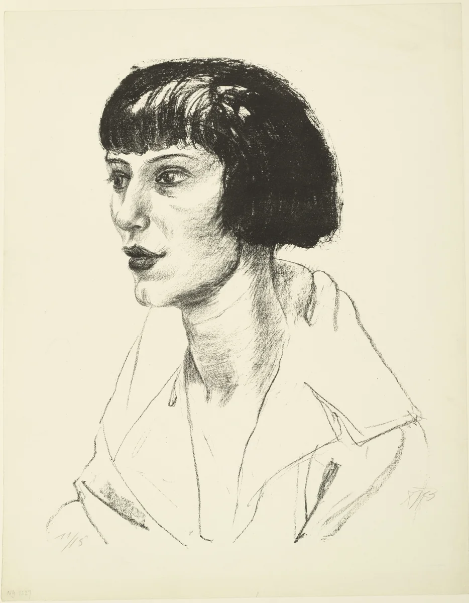 Mrs. Otto Mueller (Frau Otto Mueller) by Otto Dix, print, 1923