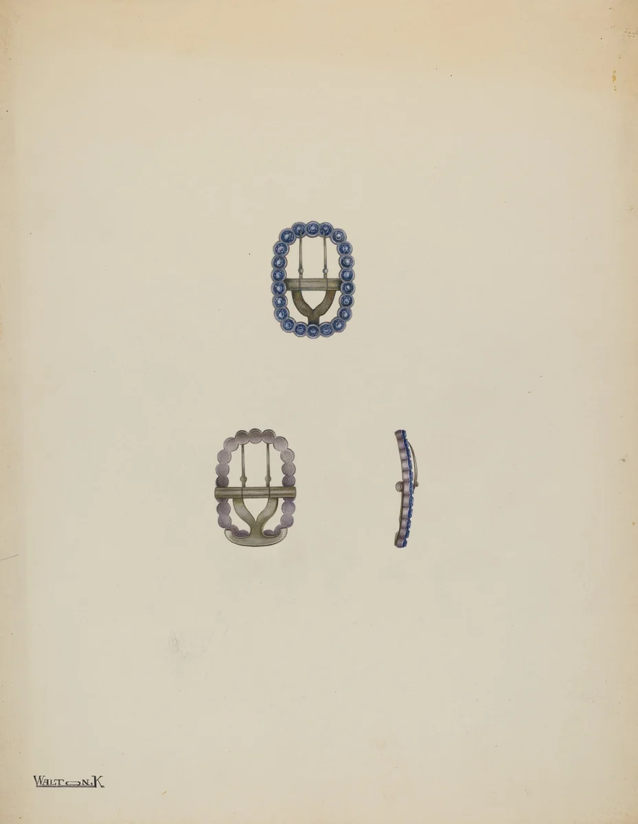 Neck Buckle by Kalamian Walton, index of american design, 1935-1942