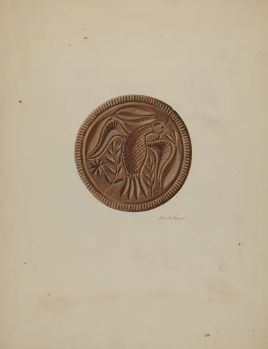 Pa. German Butter Mold by Albert Levone, index of american design, 1938