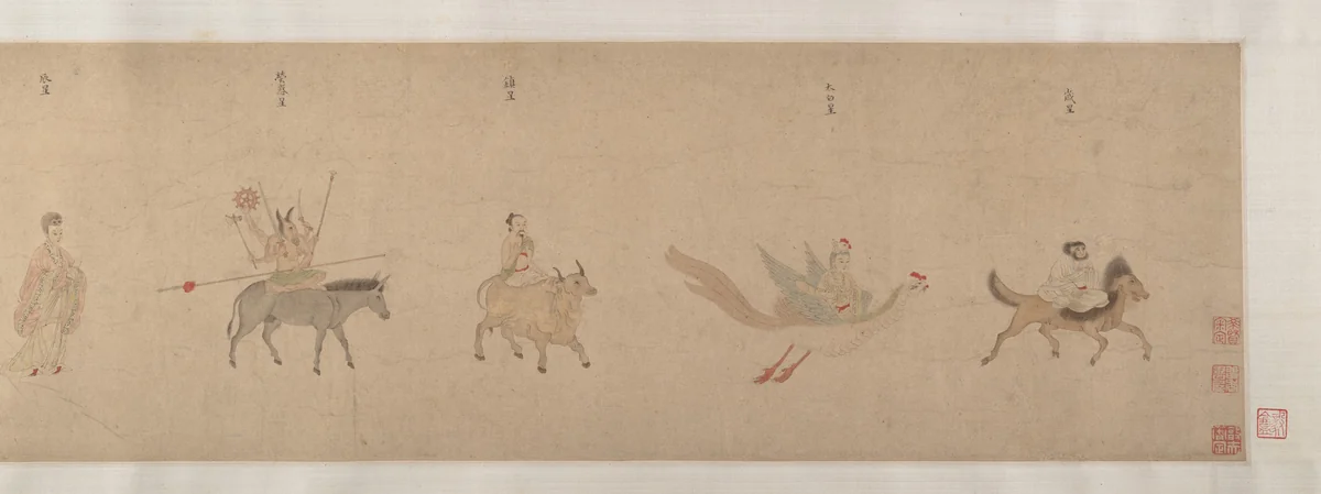Divinities of the Planets and Constellations by Qiu Ying (仇英), painting, 1500-1599