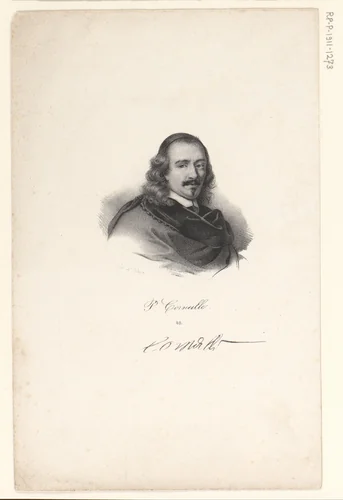 Portret van Pierre Corneille by anonymous, print, 1818-1842