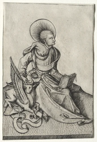 The Evangelists: St. Luke by Master ES, print, 1450-1467