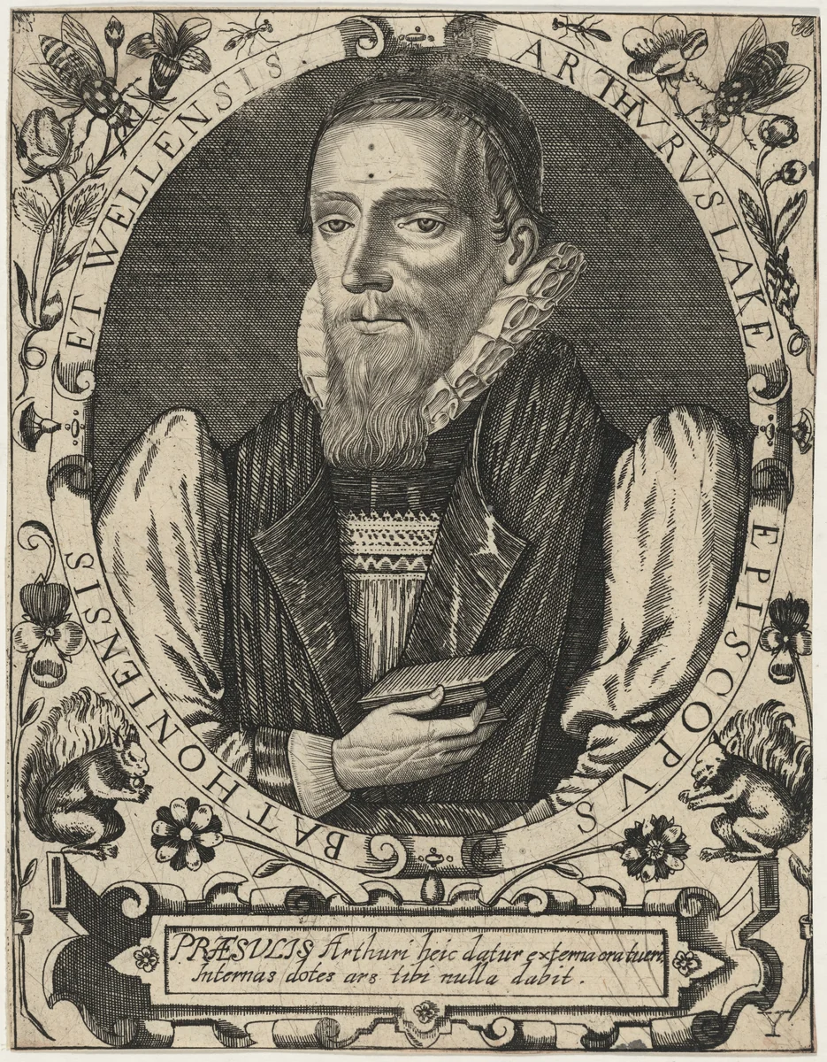 Arthur Lake, Bishop of Bath and Wells by Richard Greenbury, print, 1650