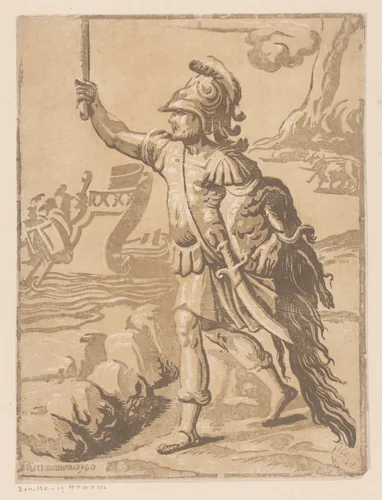 Jason met het Gulden Vlies by anonymous, print, 1601-1609