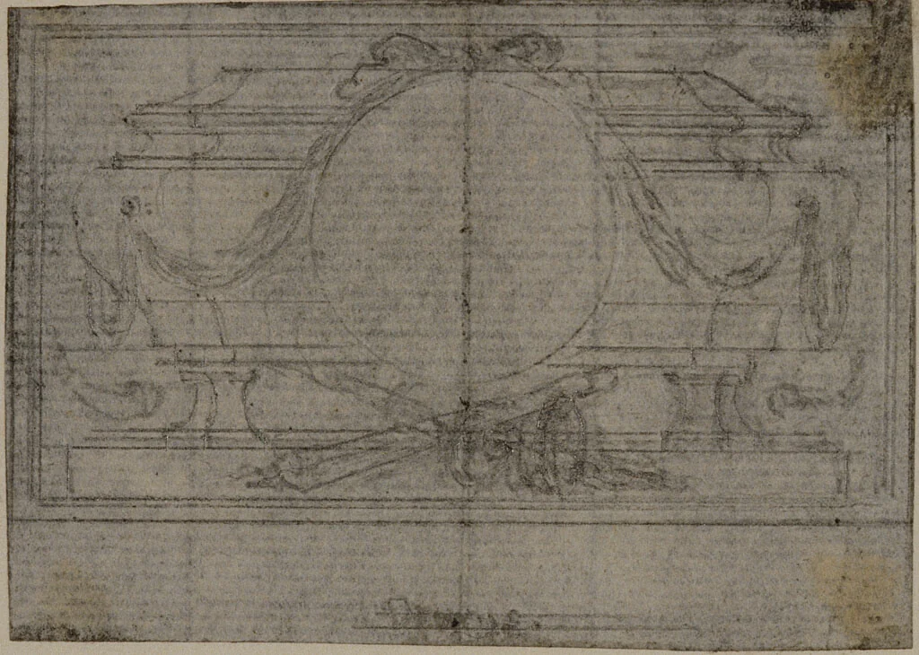 Study for En Tête Vignette in Tacitus "Tibère, ou Les Six Premiers Livres des Annales", Book IV by Hubert François Gravelot, drawing, 1758-1773