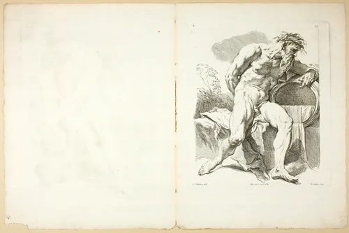 Page 26 and Page 27, from Premier Livre de Figures d’Académies Gravées en Partie par les Professeurs de l’Académie Royale by Collin de Vermont, print, 1737