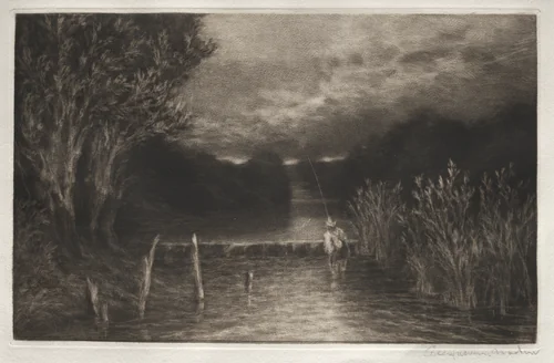 Grayling Fishing by Francis Seymour-Haden, print, 1897