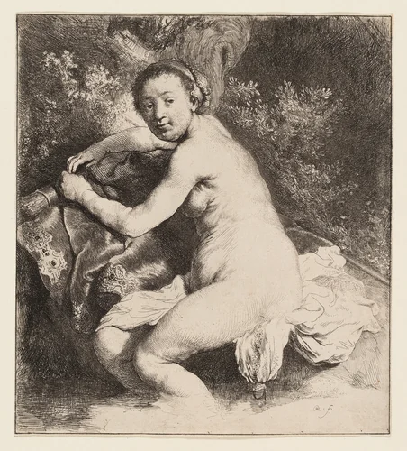 Diana at the Bath by Rembrandt van Rijn, print, 1626-1636