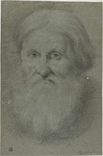 Final Published Work: Head of Menem Ben Israel by Rembrandt van Rijn, drawing, 1740-1860
