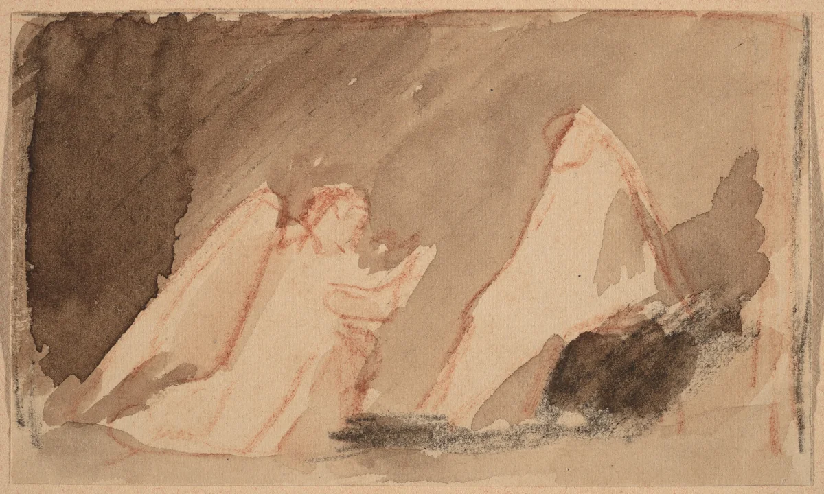 Study for a Panel by Charles Sprague Pearce, drawing, 1890-1897
