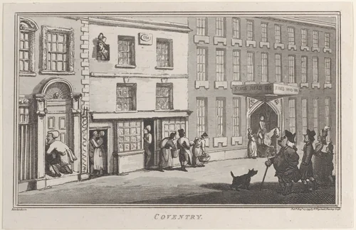 Coventry, from "Remarks on a Tour to North and South Wales, in the year 1797" by John Hill, print, 1799