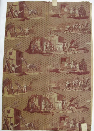 Scenes from "El ingenioso hidalgo Don Quijote de la Mancha" by Miguel de Cervantes Saavedra by François Joseph Heim, textile, 1808-1818