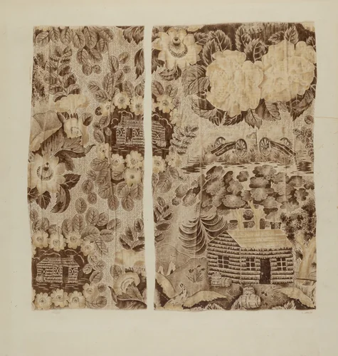 Historical Printed Textile by Ernest Capaldo, index of american design, 1940