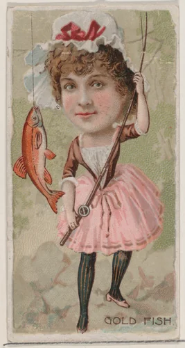 Goldfish, from the series Fishers and Fish (N74) for Duke brand cigarettes by Knapp & Company, print, 1888