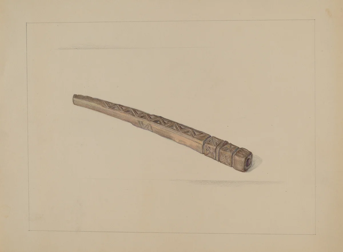 Knitting Needle Holder by Janet Riza, index of american design, 1936