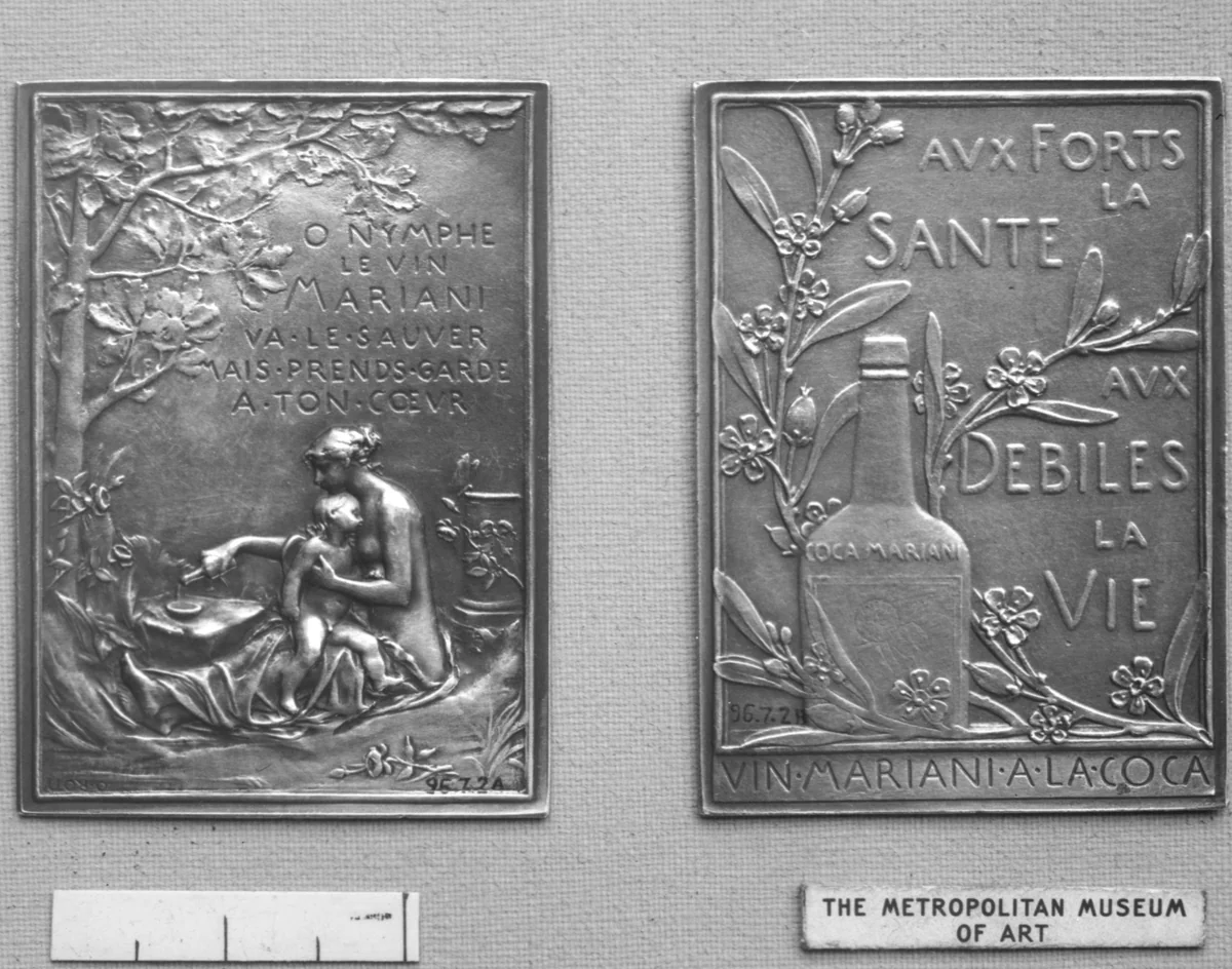In Praise of Mariani Coca-Wine by Louis-Oscar Roty, metalwork, 1895