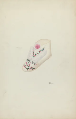Baby's Shoe by Josephine C. Romano, index of american design, 1938