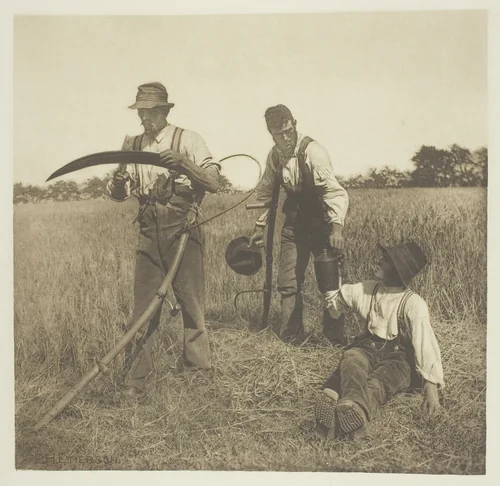 In the Barley-Harvest (Suffolk) by Peter Henry Emerson, print, 1883-1887