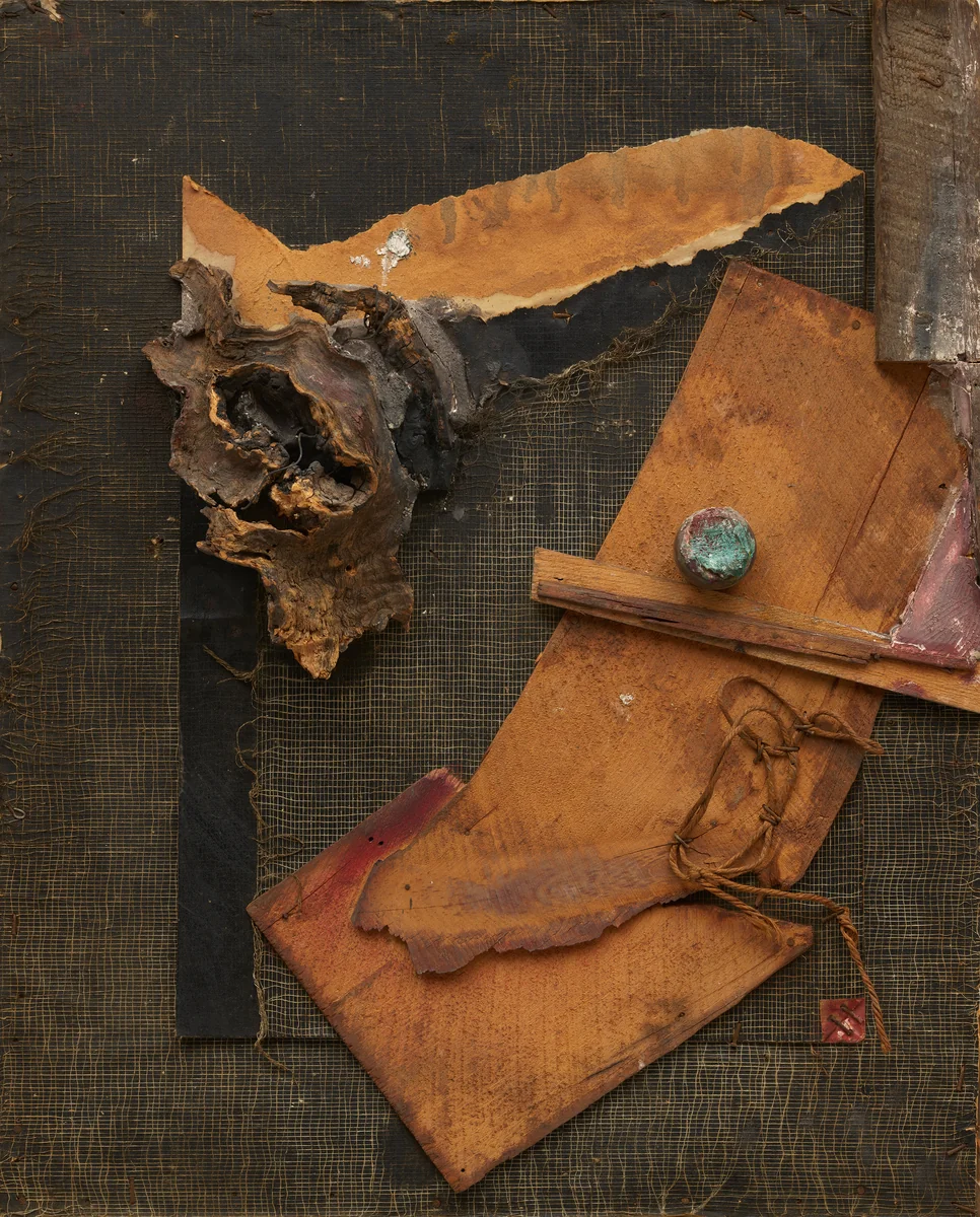 Ohne Titel (Holz auf Schwarz) by Kurt Schwitters, other, 1945