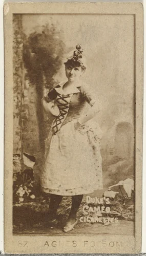 Card Number 87, Agnes Folsom, from the Actors and Actresses series (N145-4) issued by Duke Sons & Co. to promote Cameo Cigarettes by W. Duke, Sons & Co., photograph, 1880-1889