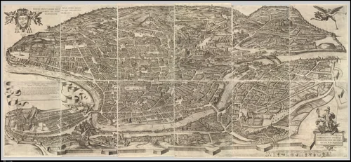 Plan of the City of Rome by Antonio Tempesta, print, 1645