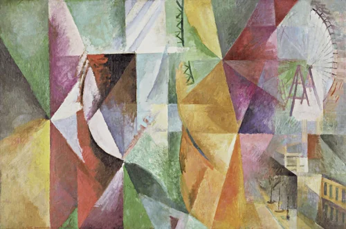 The Three Windows, the Tower and the Wheel by Robert Delaunay, painting, 1912