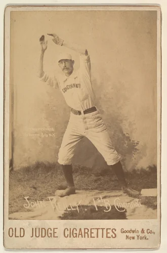 John Reilly, 1st Base, Cincinnati, from the series Old Judge Cigarettes by Goodwin & Company, photograph, 1887