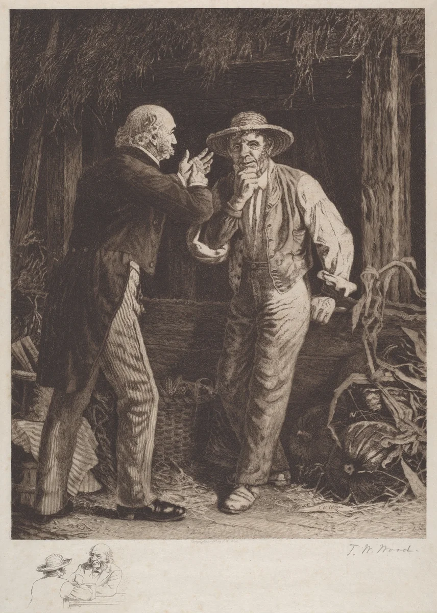 The Day Before the Election by Thomas Waterman Wood, print, 1887