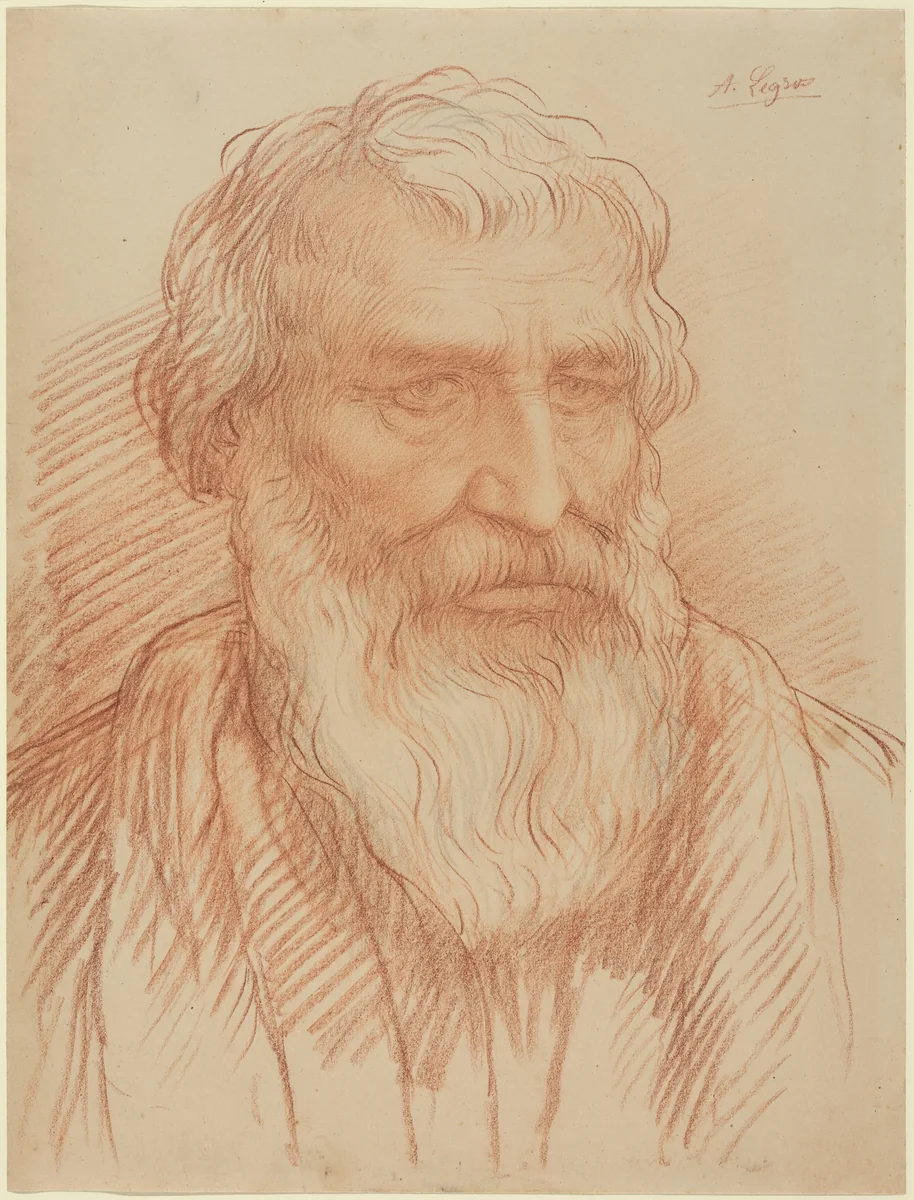 Study of a Head by Alphonse Legros, drawing, 1837-1911