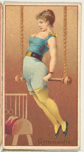 Gymnastic, from the Occupations of Women series (N502) for Frishmuth's Tobacco Company by Frishmuth's Tobacco Company, print, 1889
