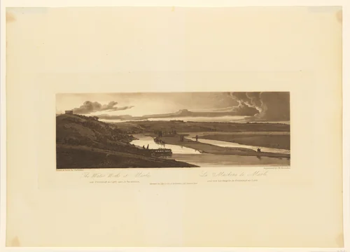 The Waterworks at Marli, and St. German en Laye seen in the distance (La Machine de Marli, avec une vue eloignée de St. German en Laye) by Thomas Girtin, print, 1803