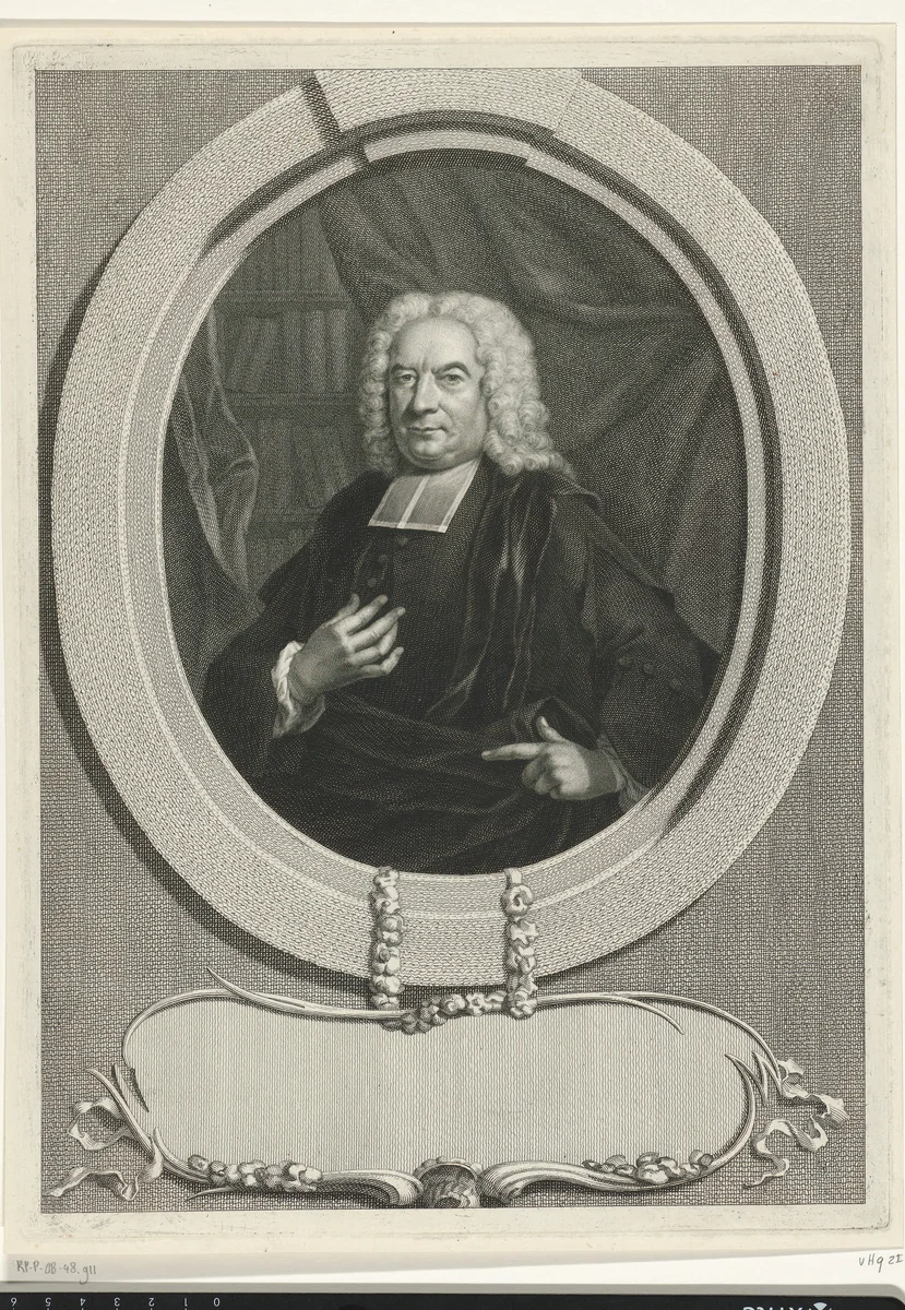 Portret van Bernard Sebastiaan Cremer by Jacob Houbraken, print, 1755-1757