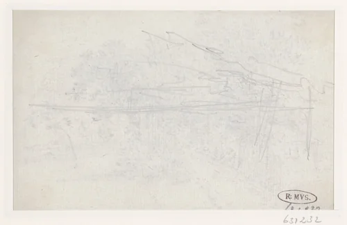 Schets van een landschap by Georges Michel, drawing, 1773-1843