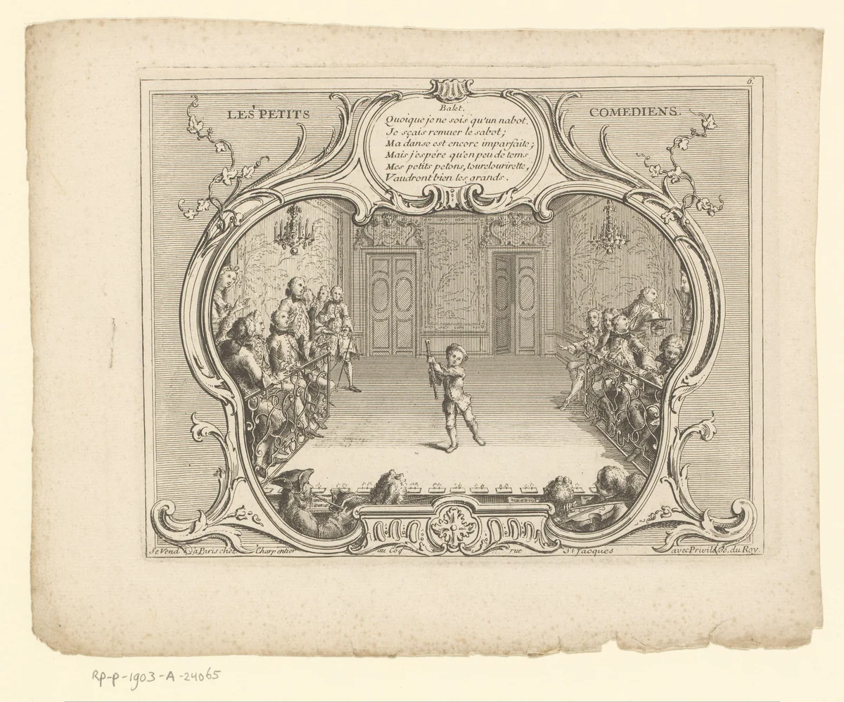 Dansende jongen by anonymous, print, 1739-1792