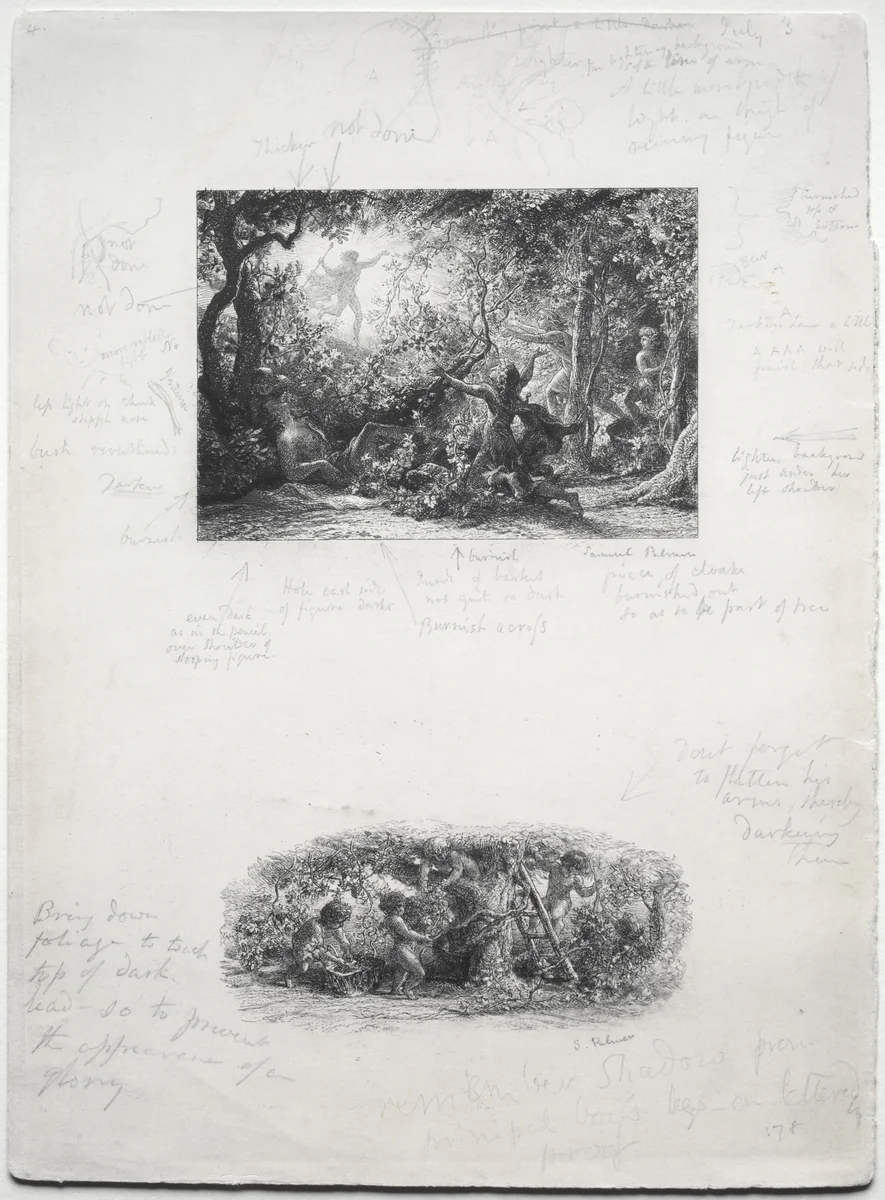 The Vine by Samuel Palmer, print, 1852
