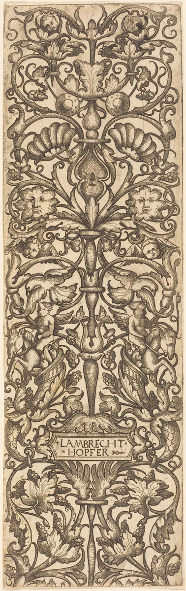 Ascending Ornament by Lambert Hopfer; David Funck, print, 1520-1550