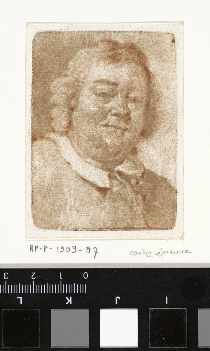 Buste van een man by Aert Schouman, print, 1720-1792