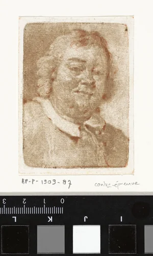 Buste van een man by Aert Schouman, print, 1720-1792