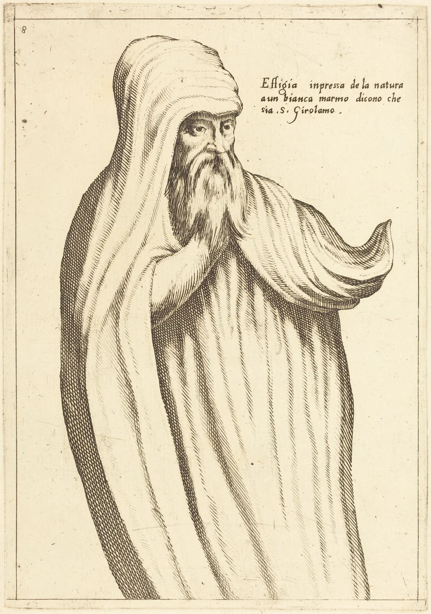 Effigy of St. Jerome by Jacques Callot, print, 1619