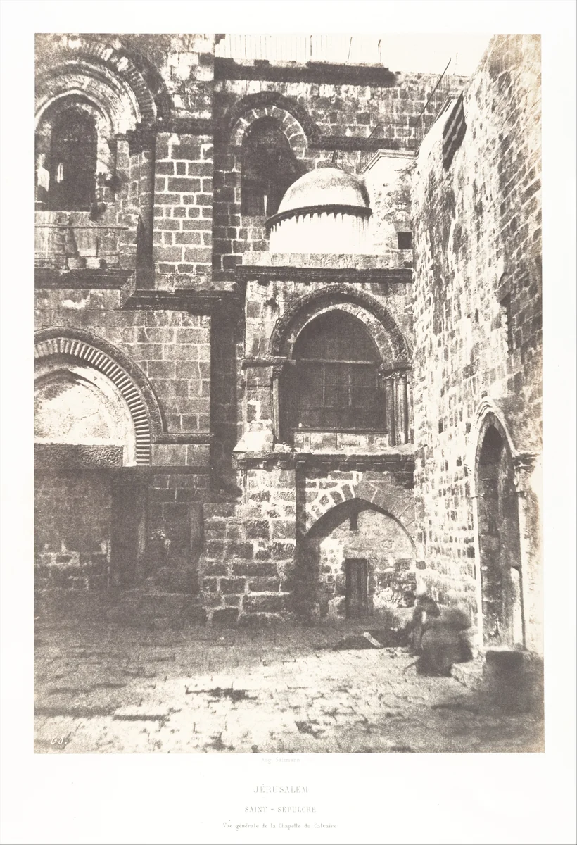 Jérusalem, Saint Sépulcre, Vue générale de la Chapelle du Calvaire by Auguste Salzmann, photograph, 1854-1859