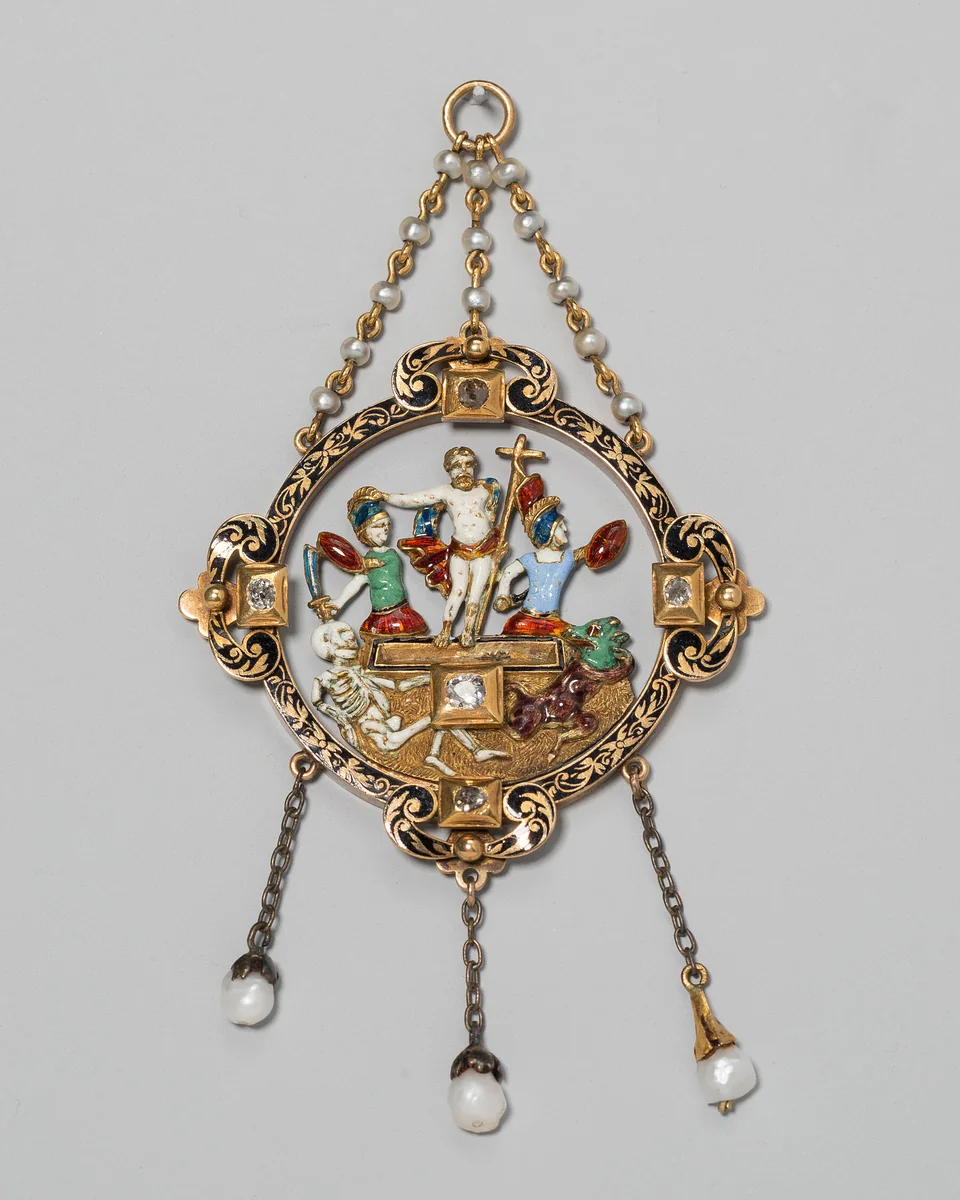 Pendant with Resurrection by Northern European, metalwork, 1850-1900